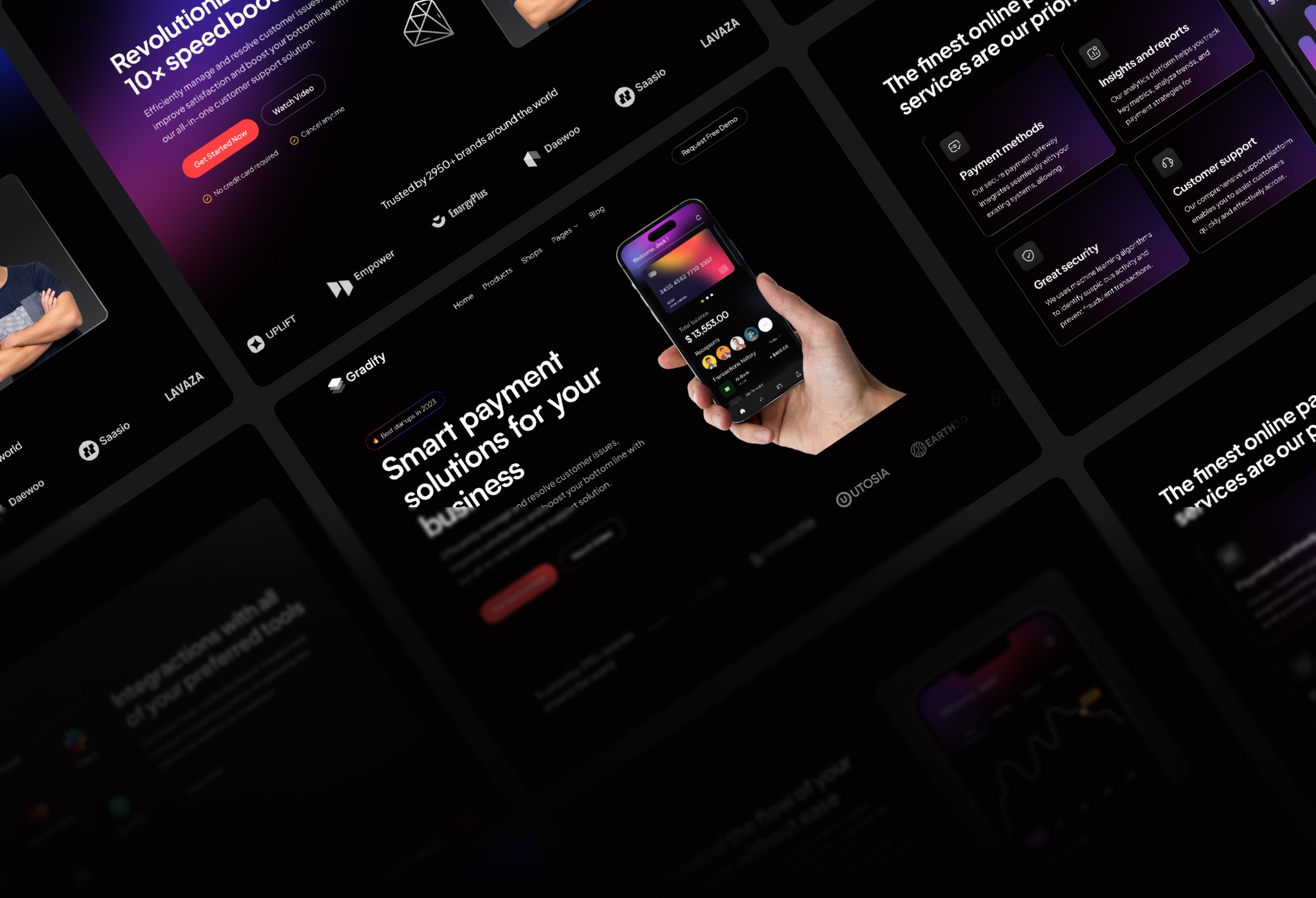 Screenshot 4 for Gradify, a Framer Marketplace template by UI Ship.