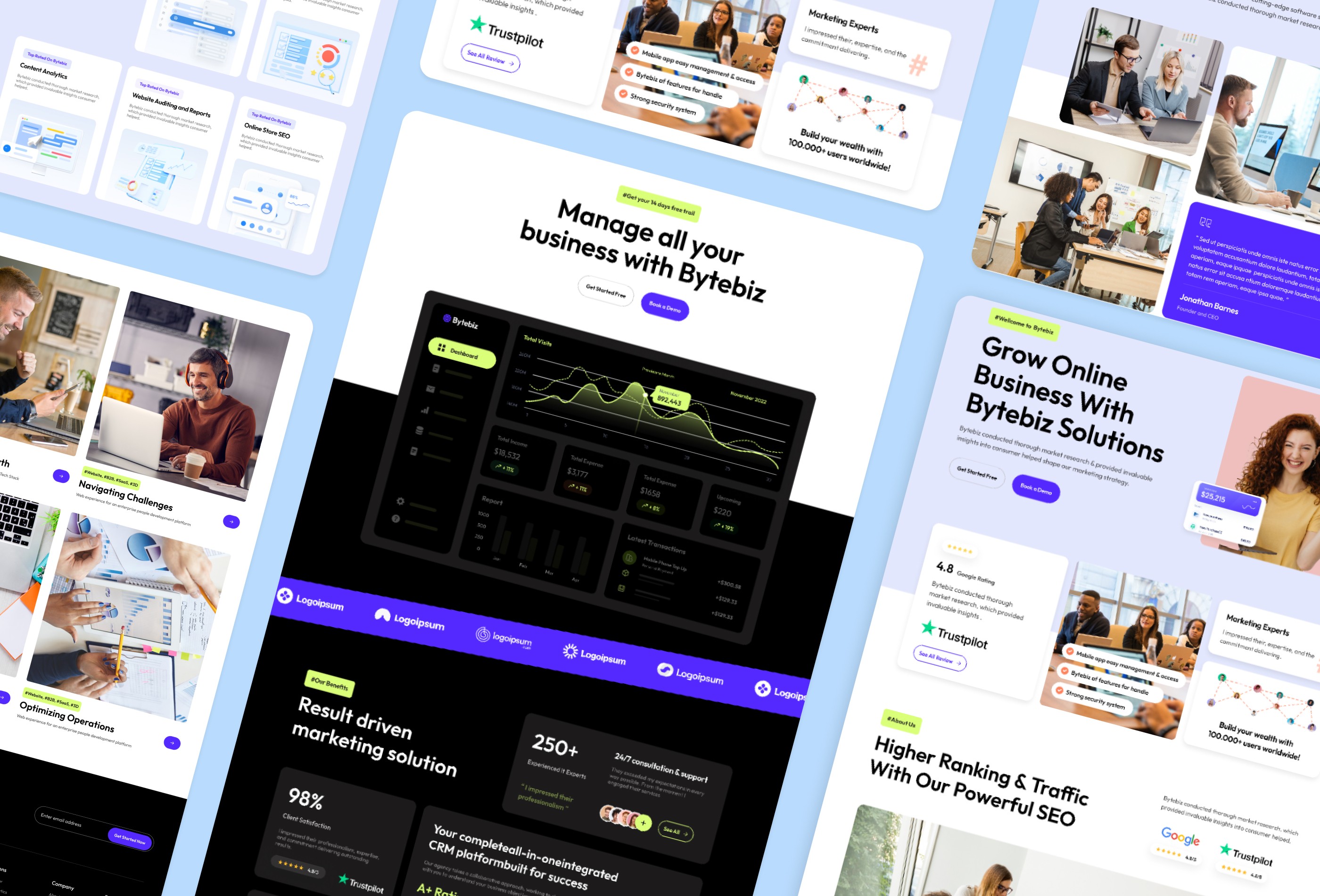 Screenshot 3 for Bytebiz, a Framer Marketplace template by Mezario.