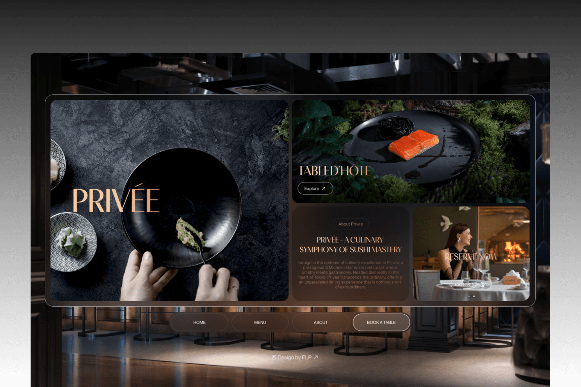 Screenshot 2 for PRIVÉE, a Framer Marketplace template by FTC Studio.