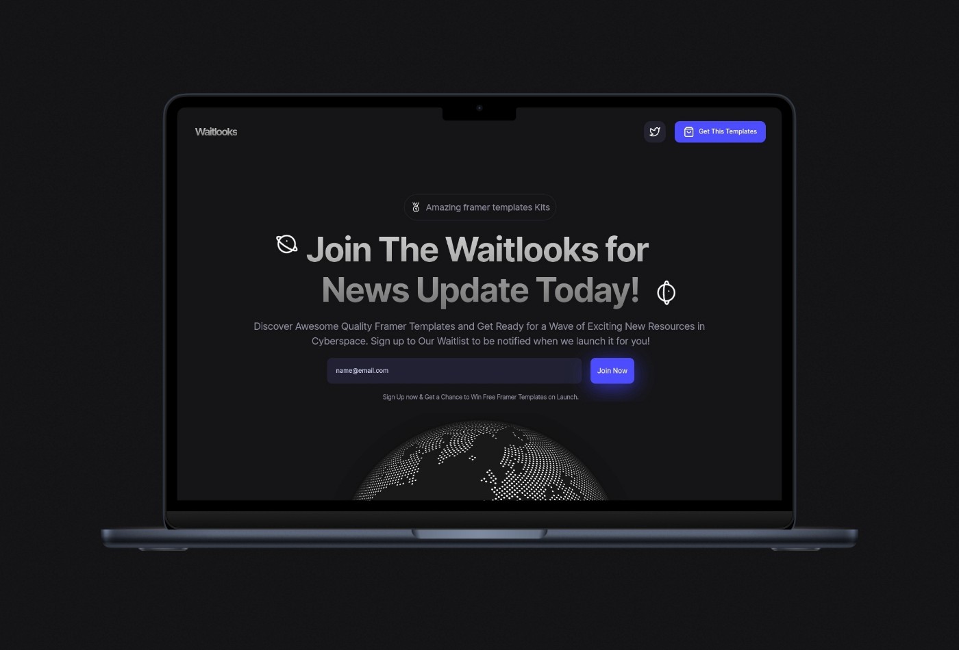 Screenshot 4 for Waitlooks, a Framer Marketplace template by jodysaptra.