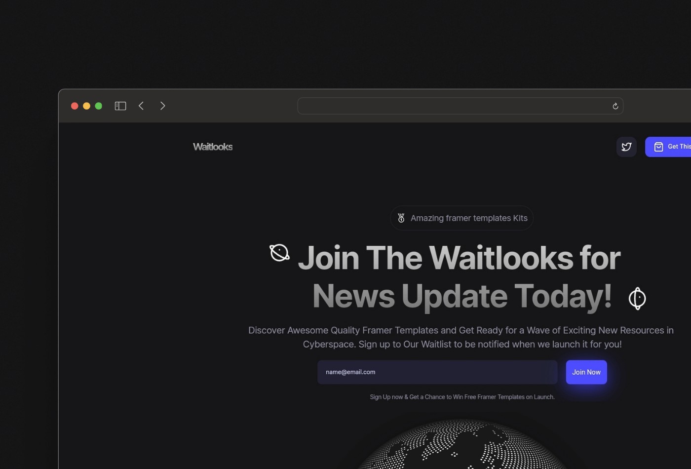 Screenshot 3 for Waitlooks, a Framer Marketplace template by jodysaptra.