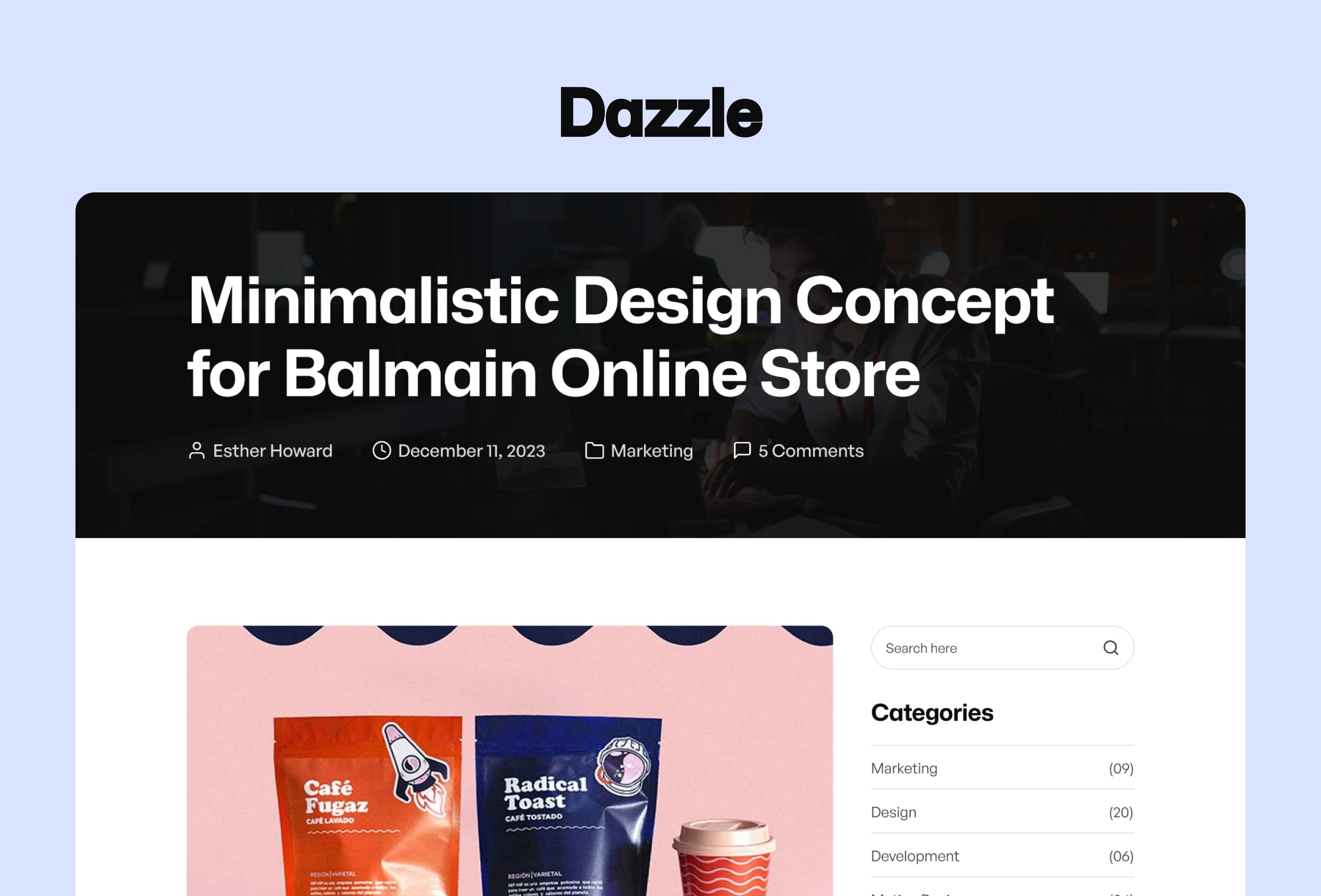 Screenshot 3 for Dazzle, a Framer Marketplace template by UI Ship.