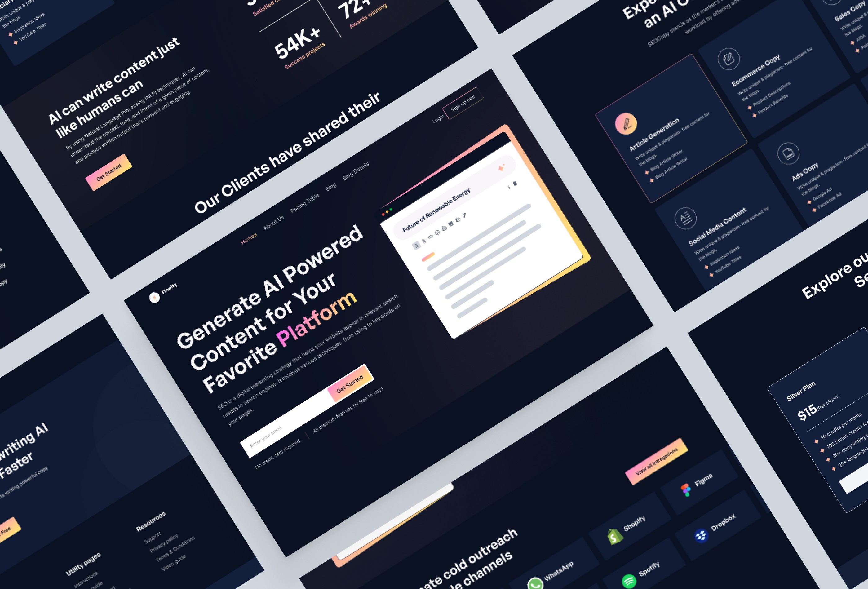 Screenshot 2 for Flowify, a Framer Marketplace template by UI Ship.