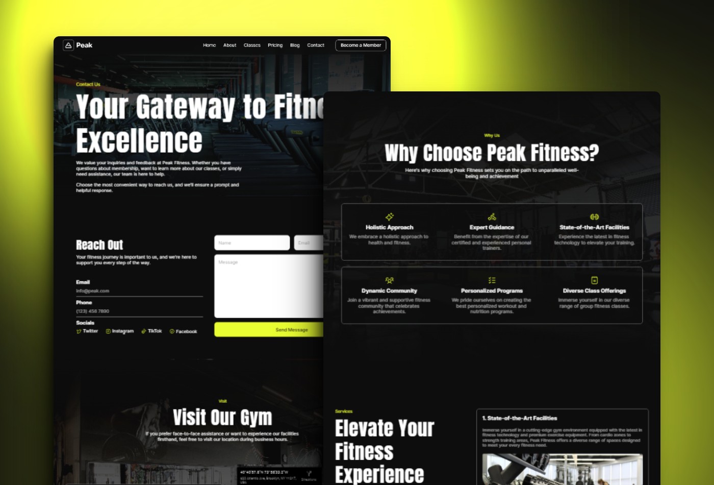 Screenshot 3 for Peak, a Framer Marketplace template by Thaer Swailem.
