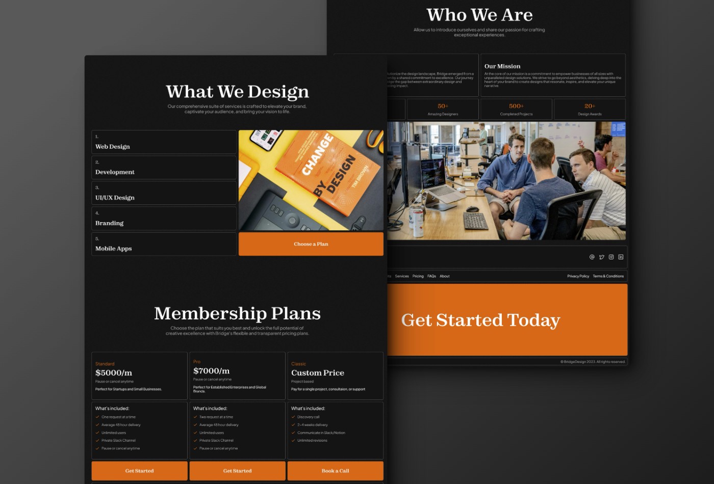 Screenshot 3 for Bridge, a Framer Marketplace template by Thaer Swailem.