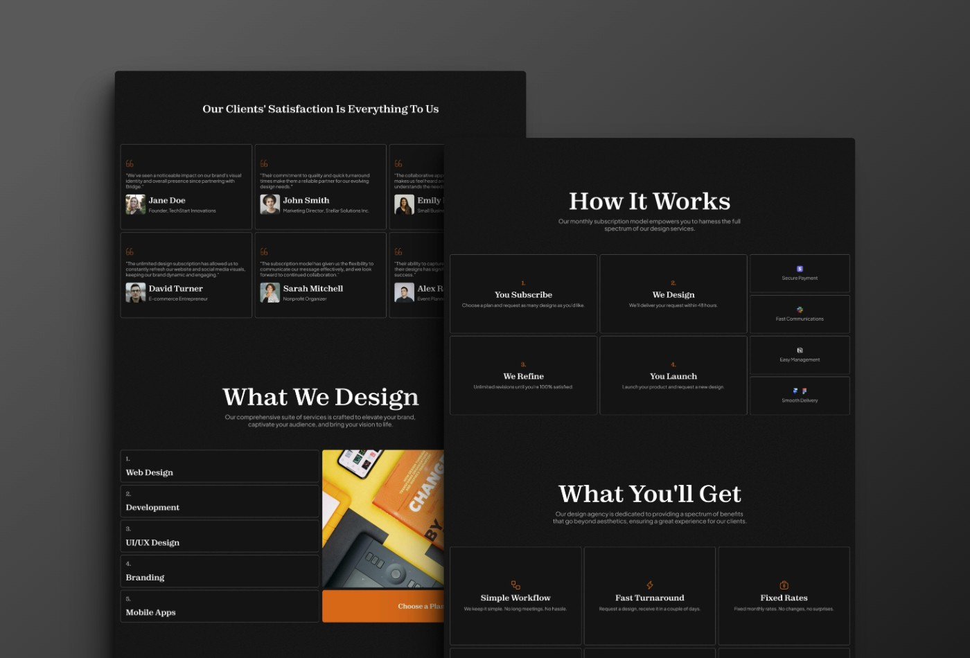 Screenshot 2 for Bridge, a Framer Marketplace template by Thaer Swailem.