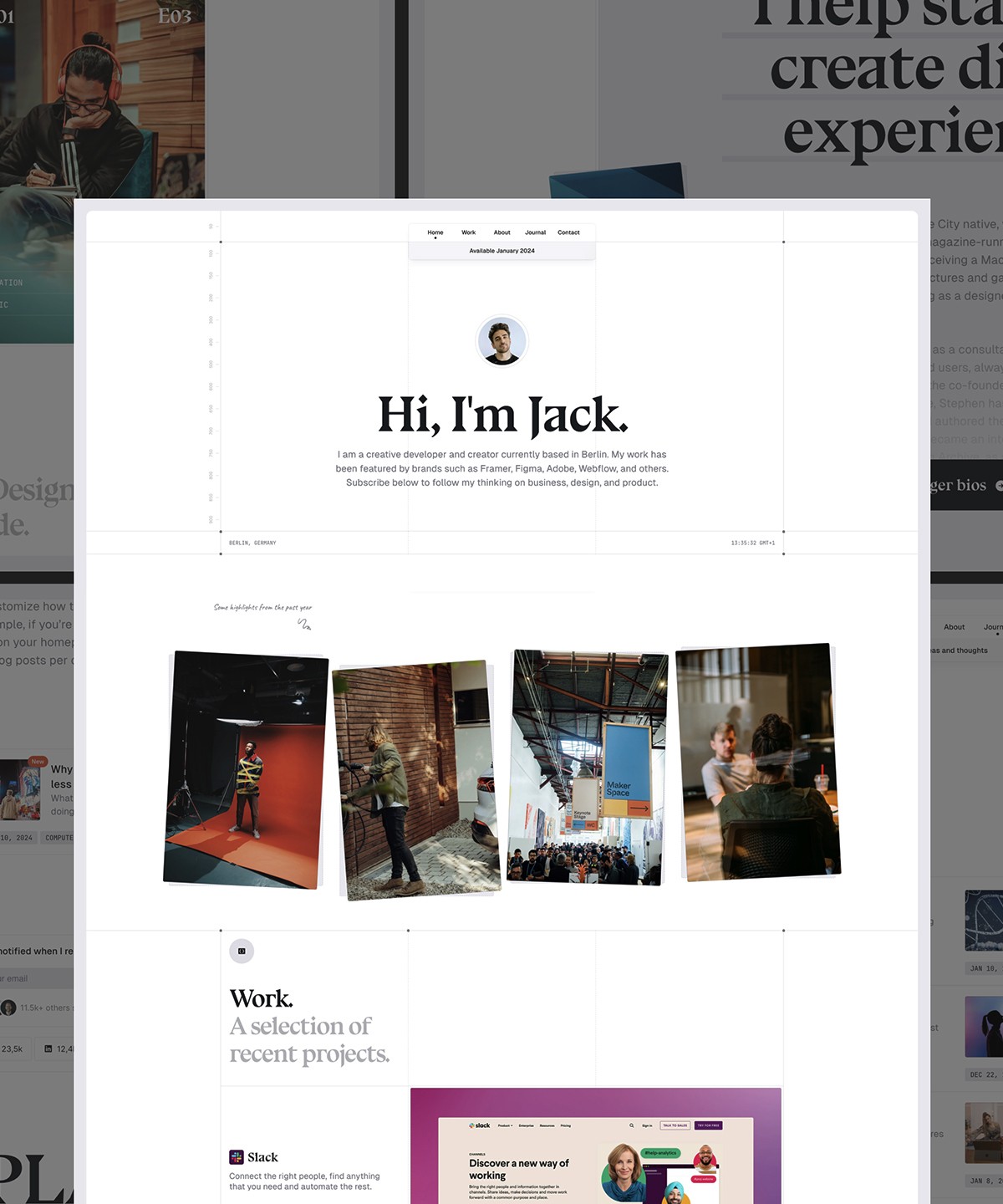 Screenshot 1 for Benton, a Framer Marketplace template by Fouroom.