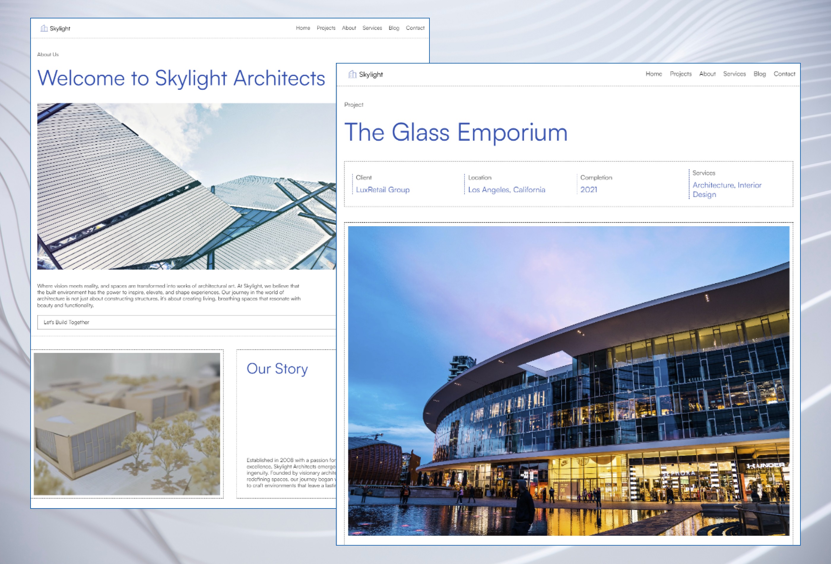 Screenshot 3 for Skylight, a Framer Marketplace template by Thaer Swailem.