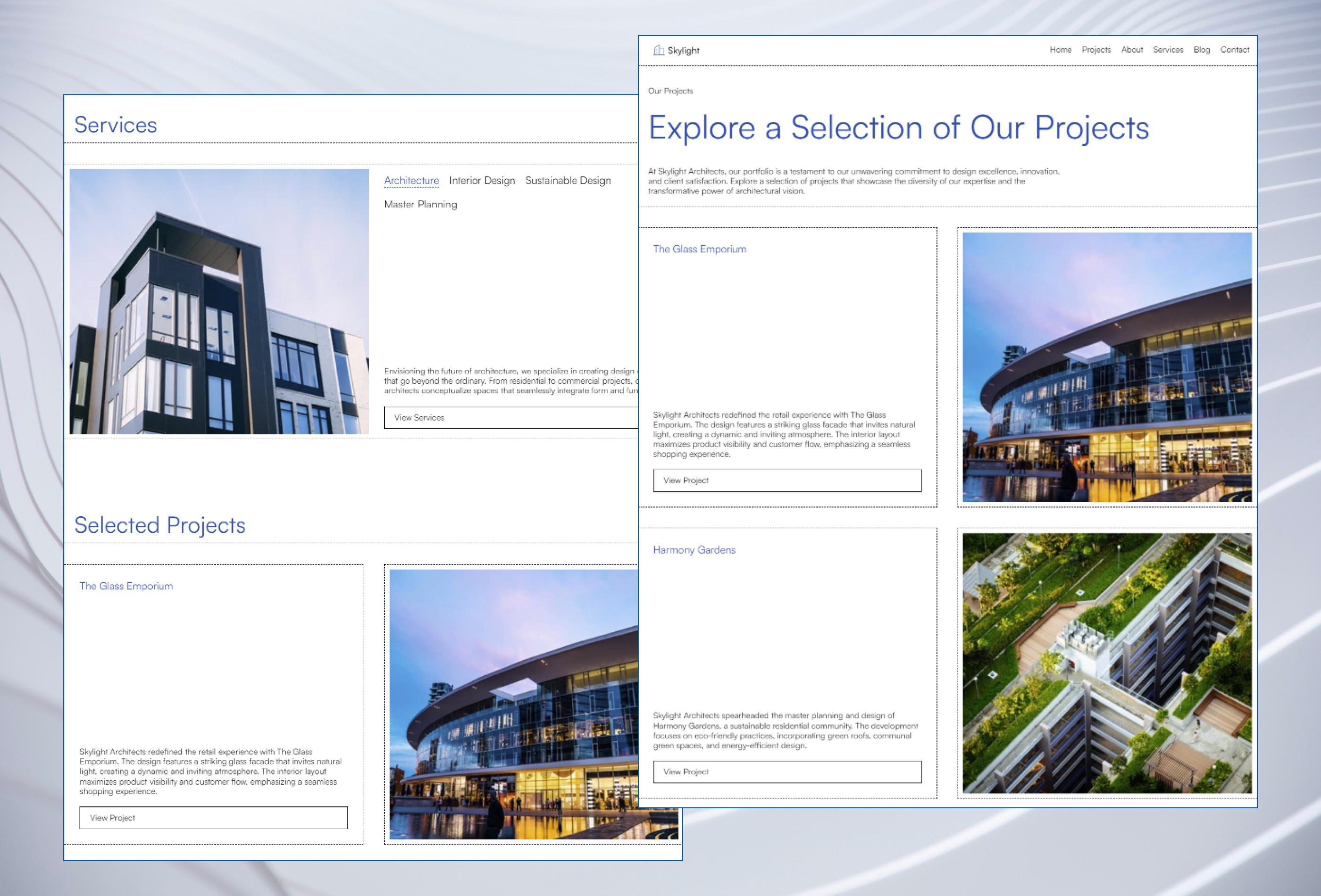 Screenshot 2 for Skylight, a Framer Marketplace template by Thaer Swailem.