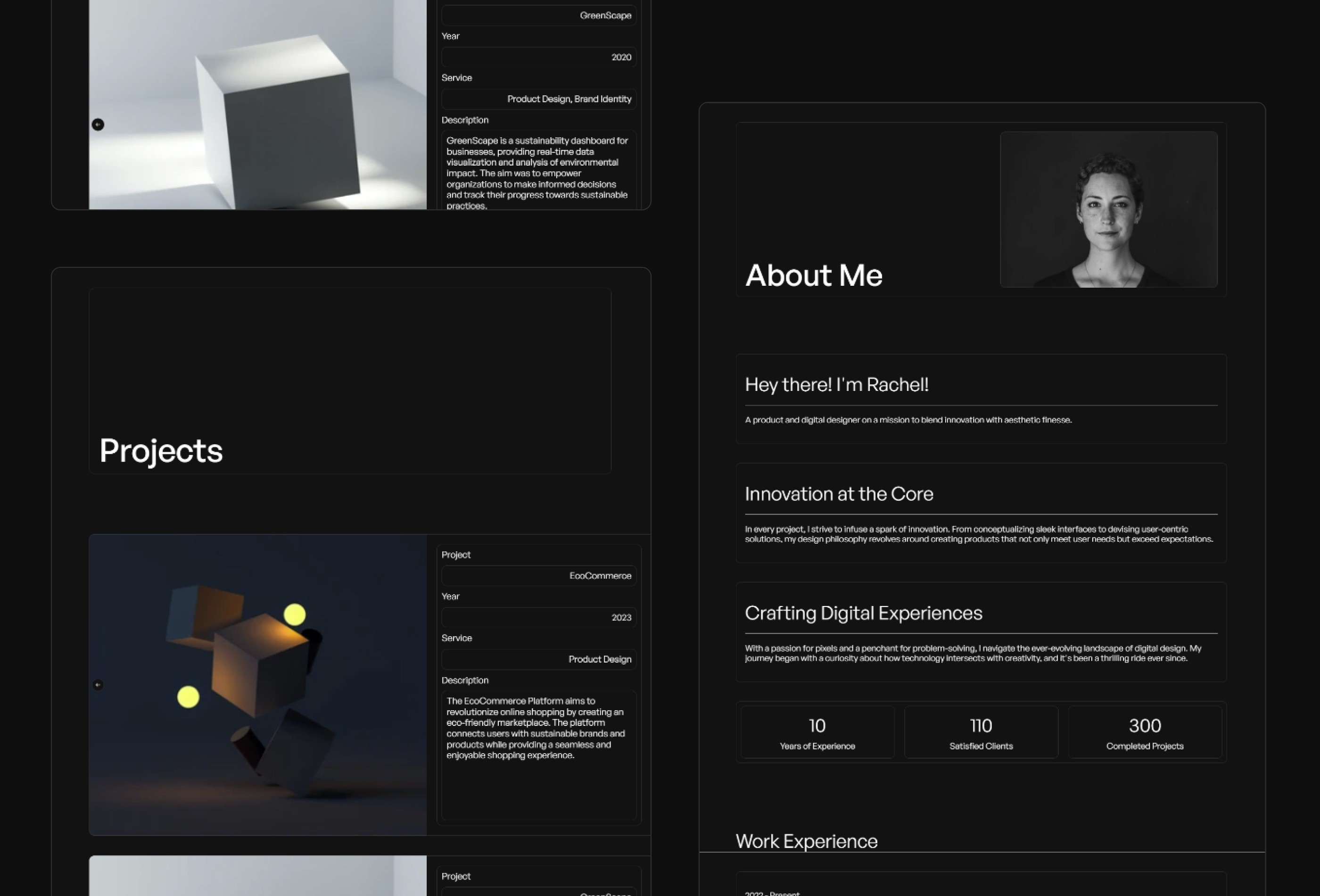 Screenshot 2 for Shade, a Framer Marketplace template by Thaer Swailem.
