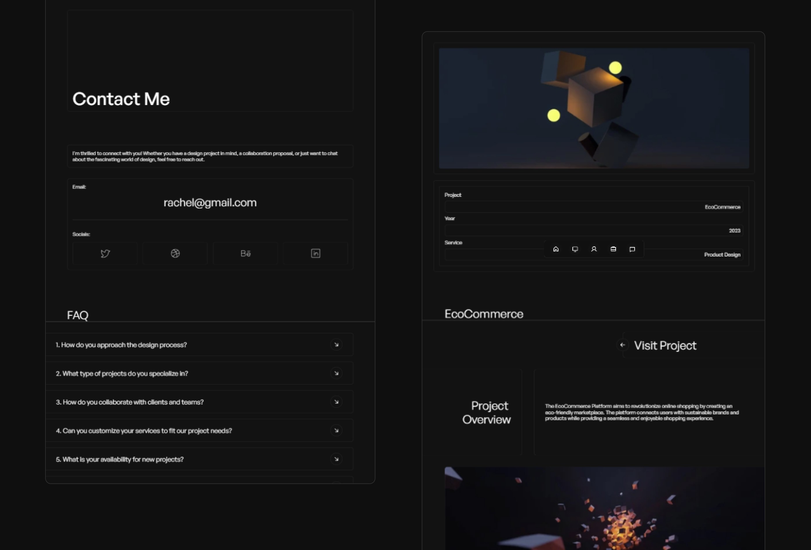 Screenshot 3 for Shade, a Framer Marketplace template by Thaer Swailem.