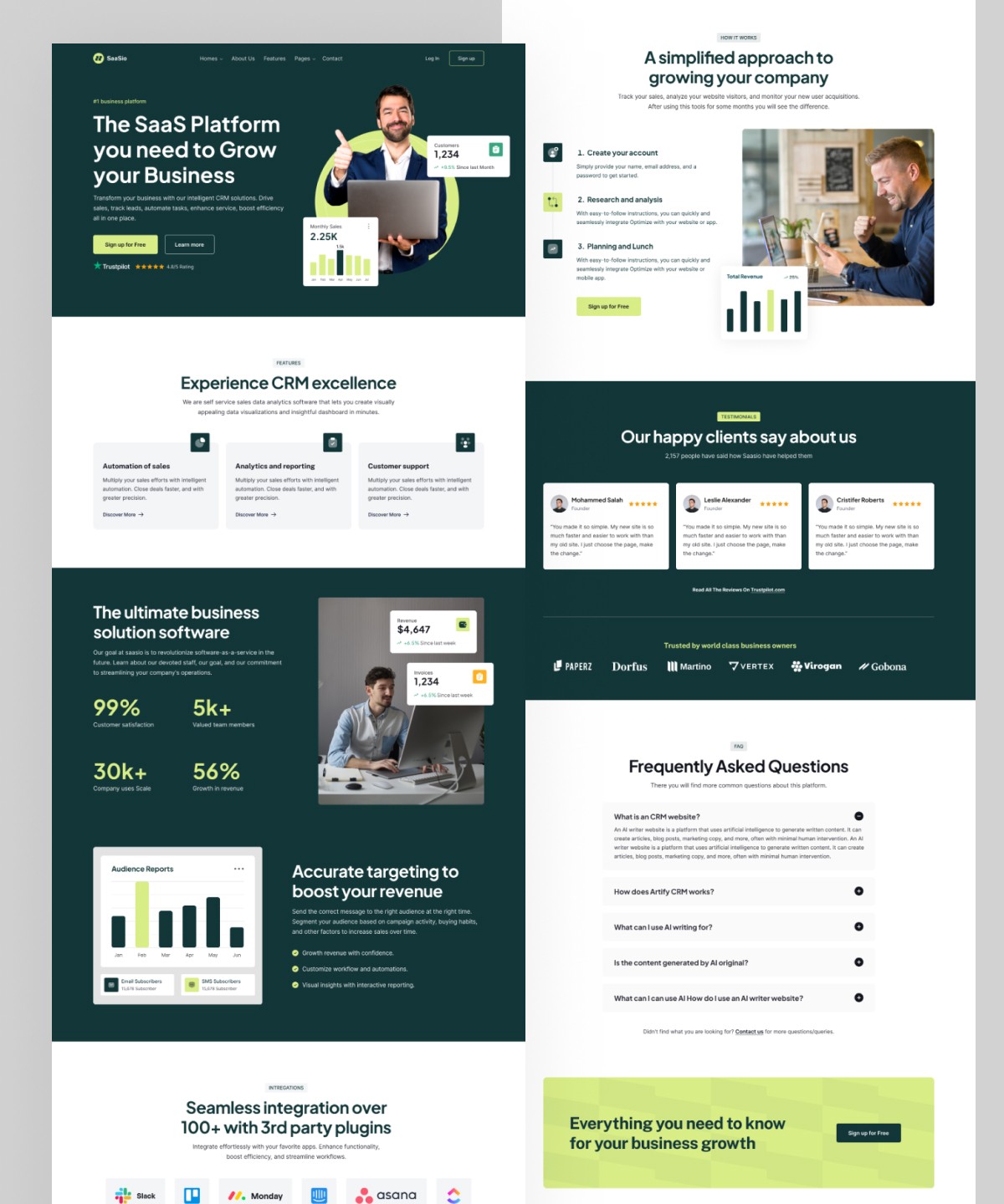 Screenshot 1 for SaaSio, a Framer Marketplace template by UI Ship.