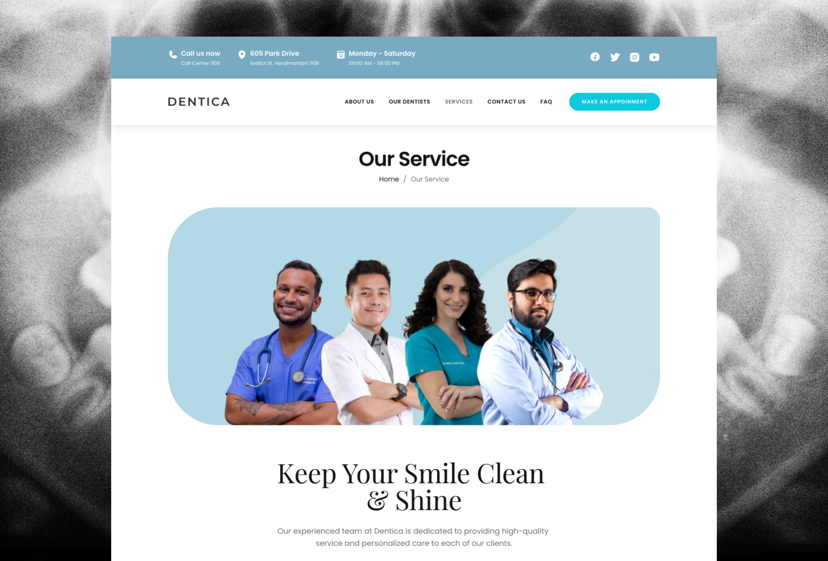 Screenshot 4 for Dentica, a Framer Marketplace template by Syafii Ahmad.