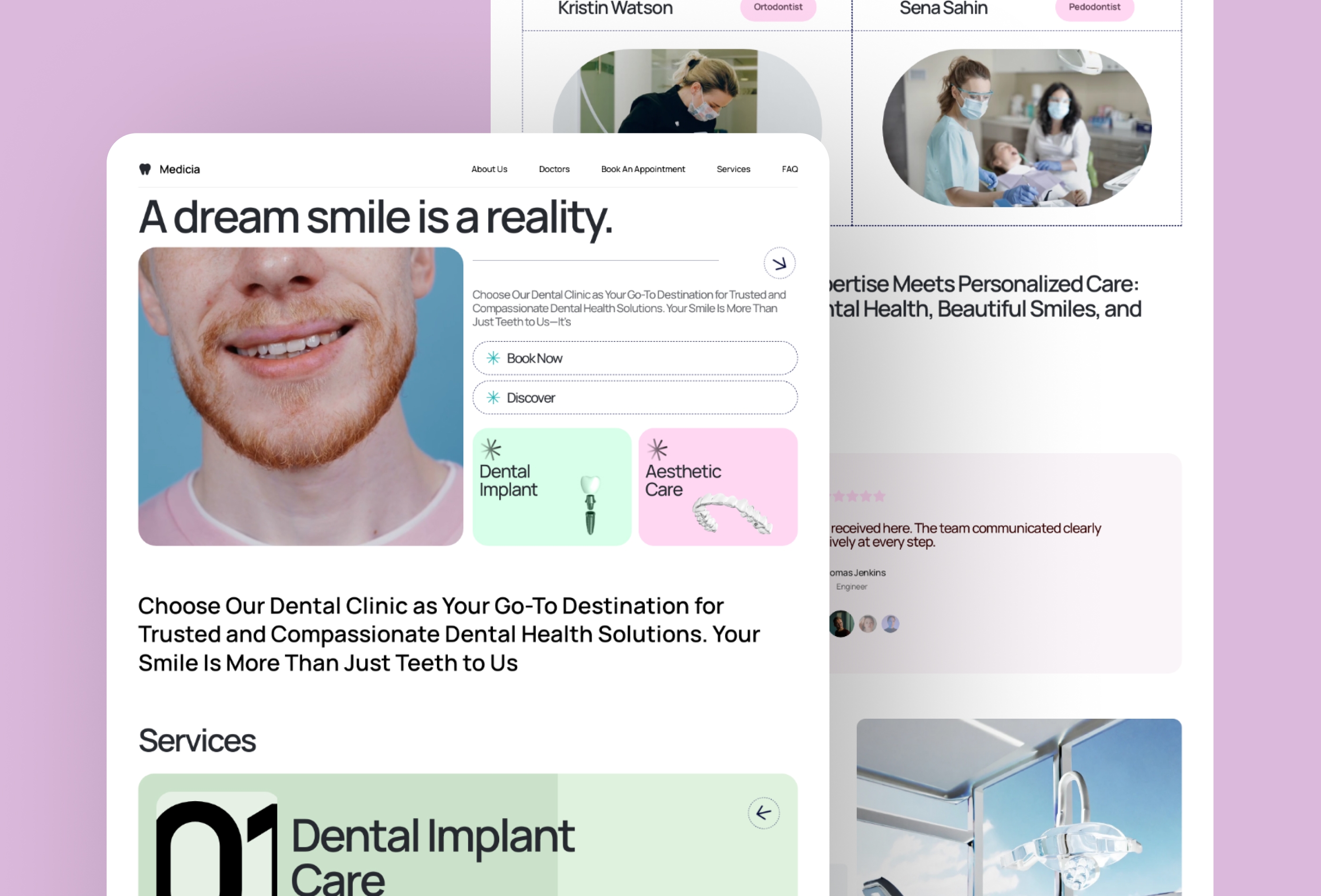 Screenshot 3 for Medicia, a Framer Marketplace template by Oğuz Bülbül.