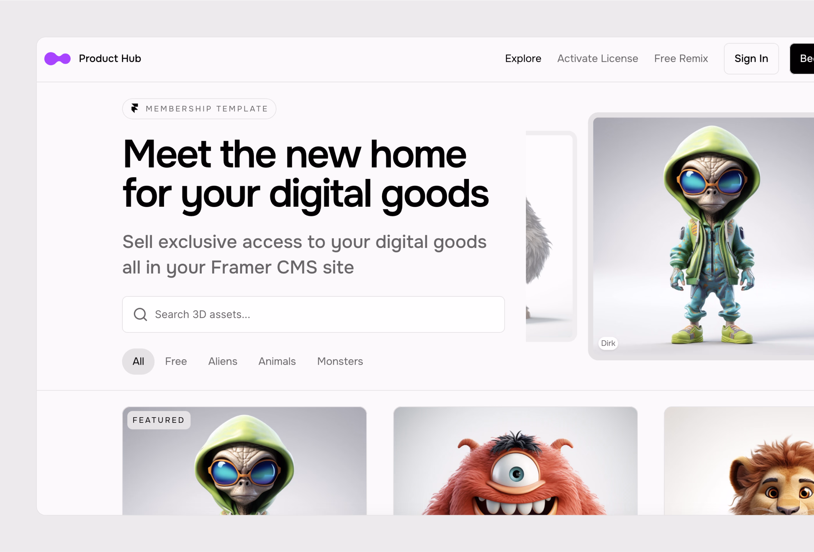 Thumbnail 2 for ProductHub, a Framer Marketplace template by Danny Sapio.