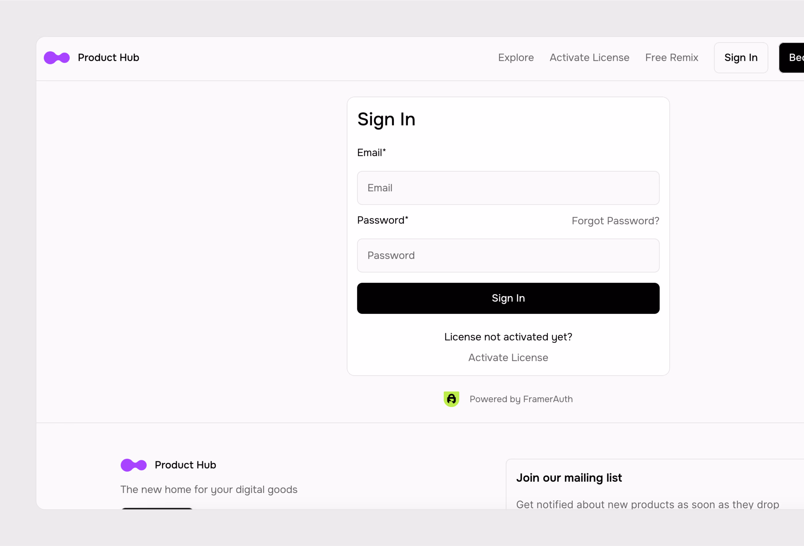 Screenshot 4 for ProductHub, a Framer Marketplace template by Danny Sapio.