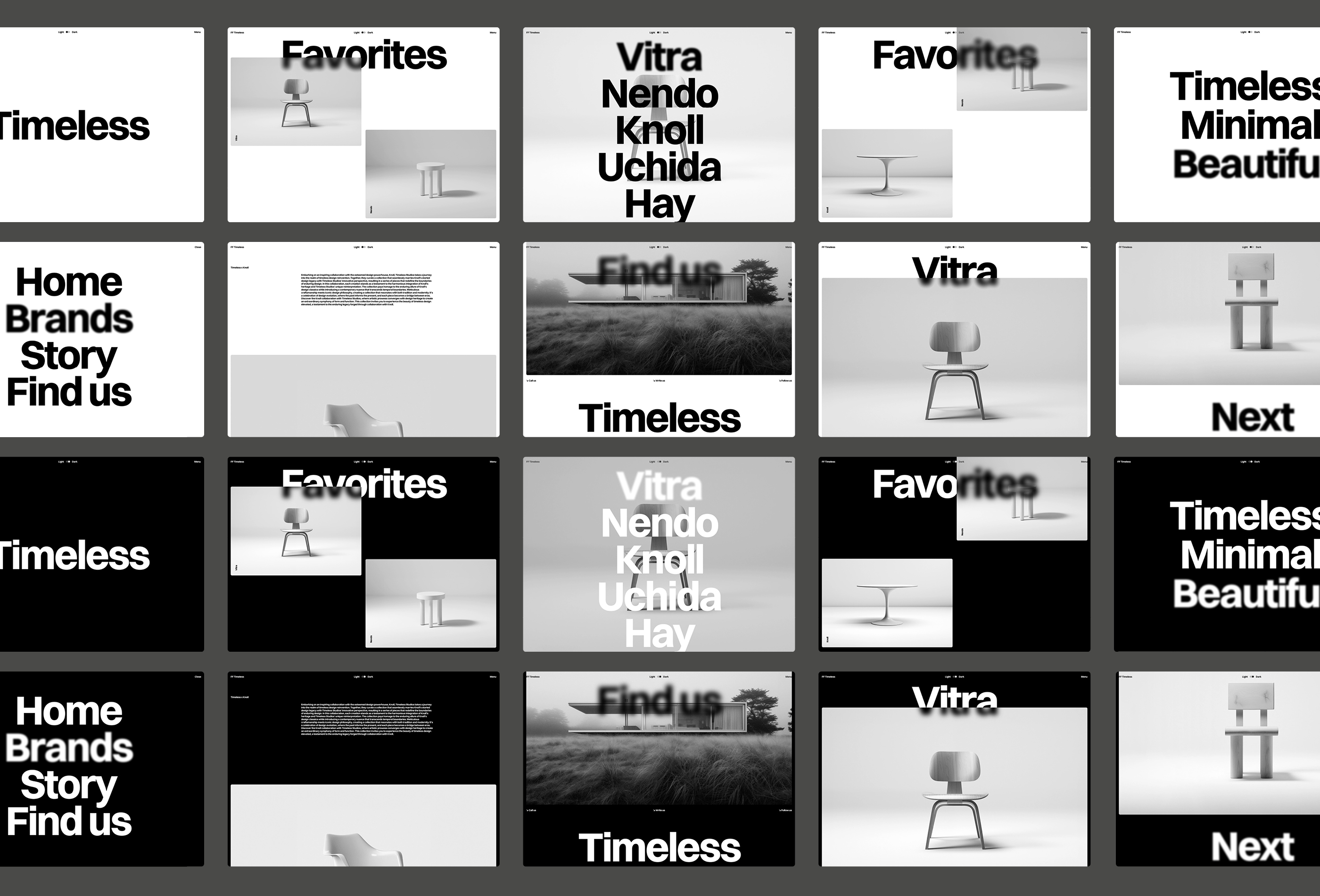 Screenshot 2 for FF Timeless, a Framer Marketplace template by Favorit × Frame.