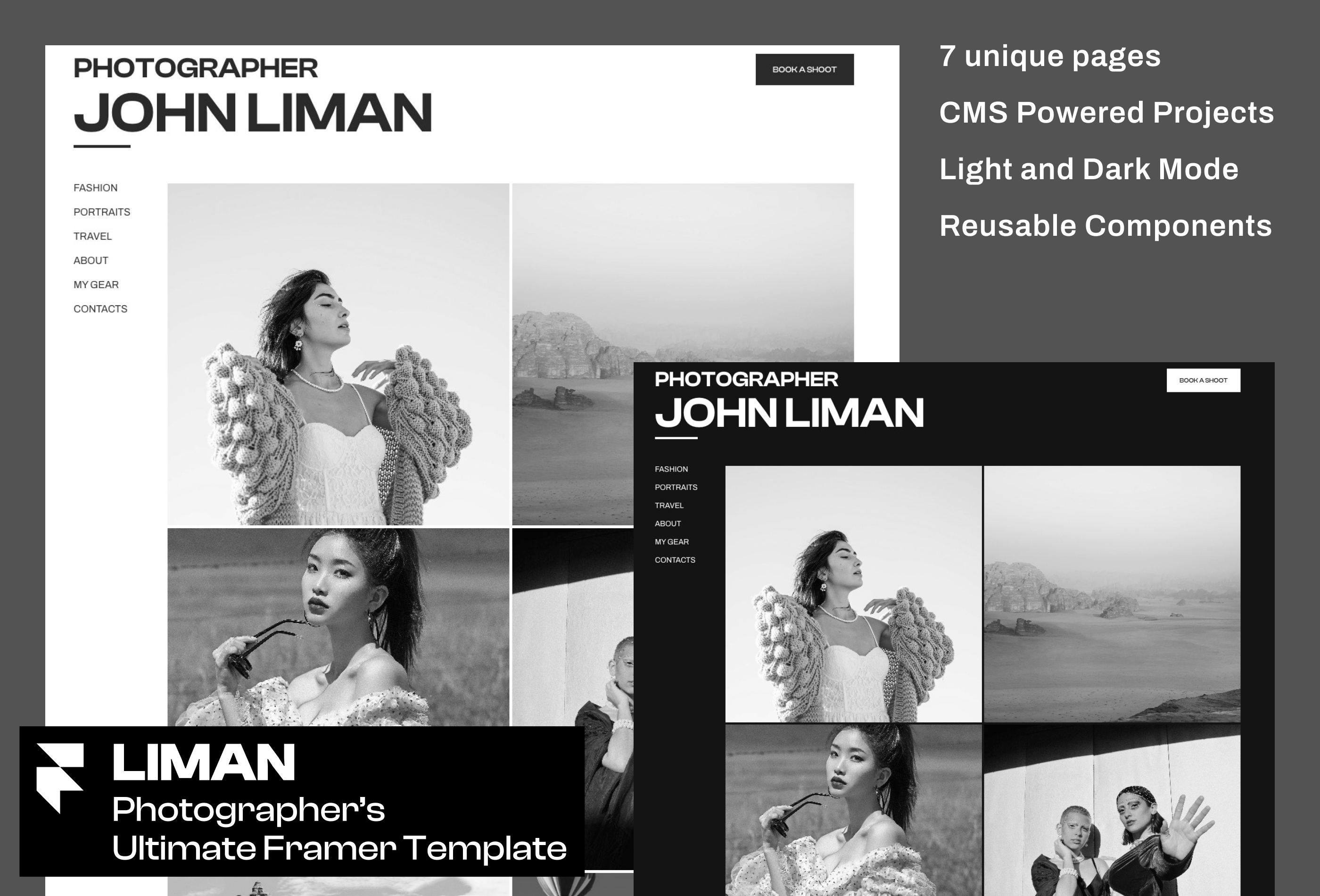 Thumbnail 2 for Liman, a Framer Marketplace template by Sergei Chyrkov.