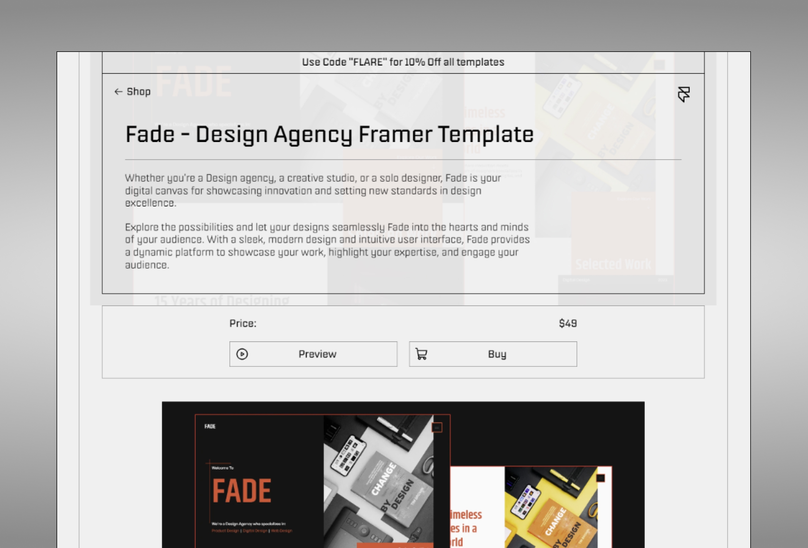 Screenshot 2 for Sample, a Framer Marketplace template by Thaer Swailem.