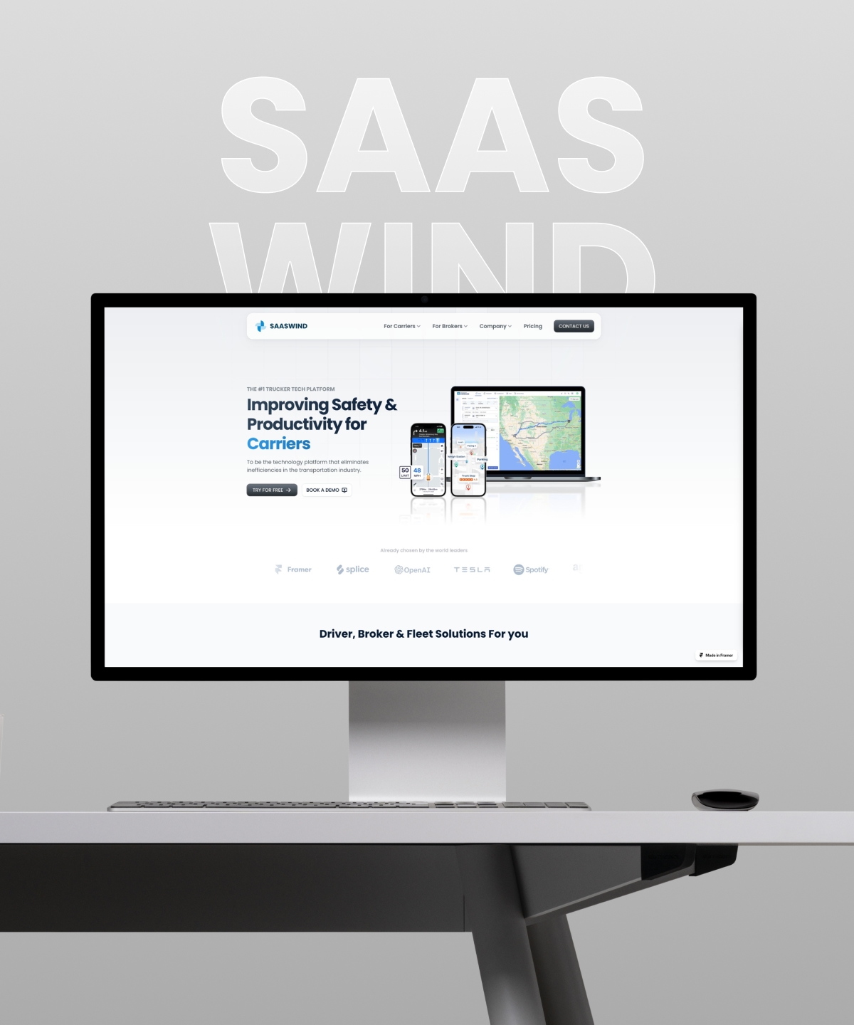 Screenshot 1 for Soft Wind, a Framer Marketplace template by Chi Boyce.