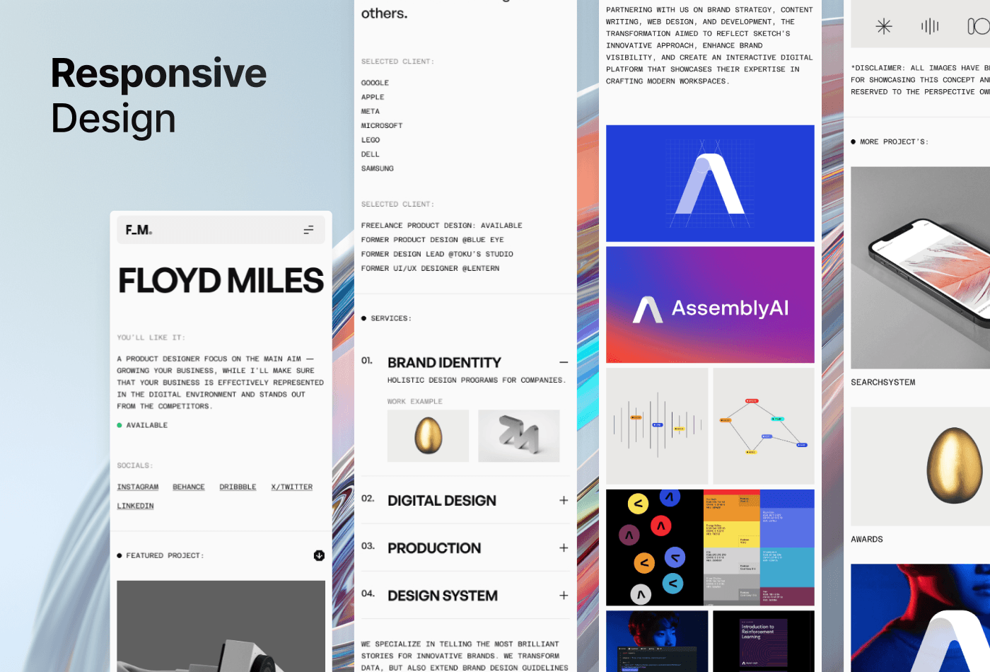 Screenshot 3 for FloyedMiles, a Framer Marketplace template by Grabui Library.