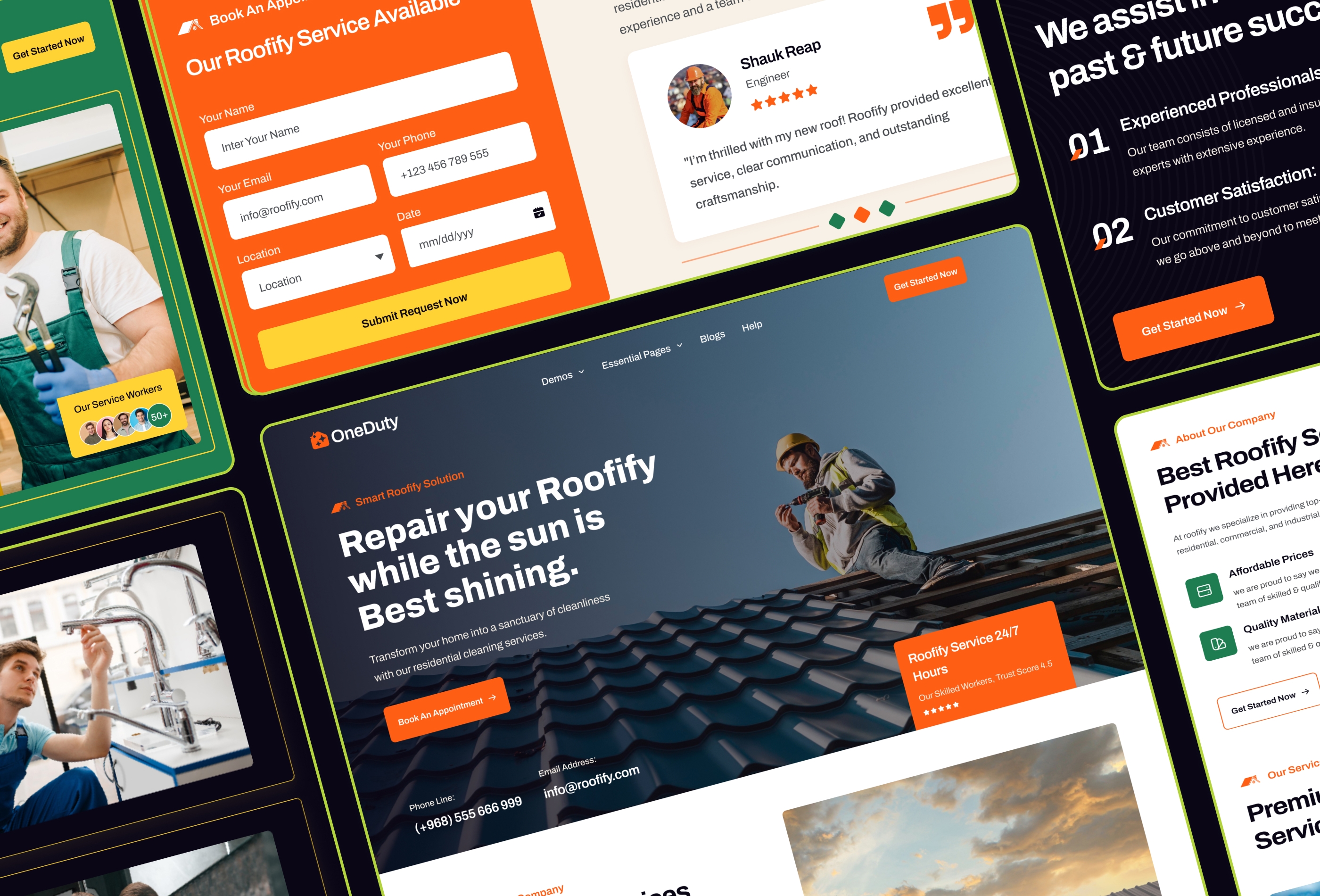 Screenshot 4 for OnDuty, a Framer Marketplace template by Mezario.