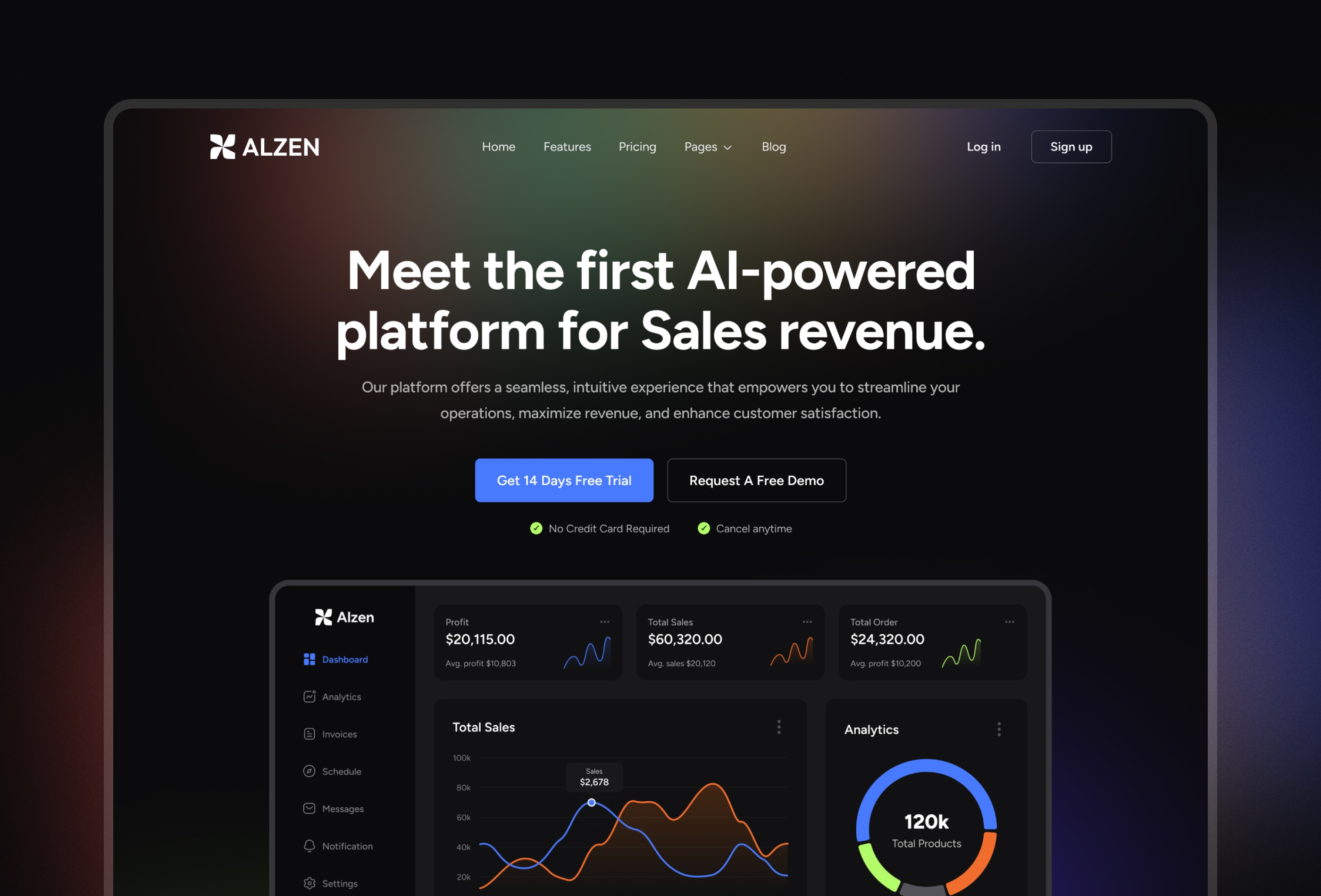 Screenshot 2 for Alzen, a Framer Marketplace template by UI Ship.