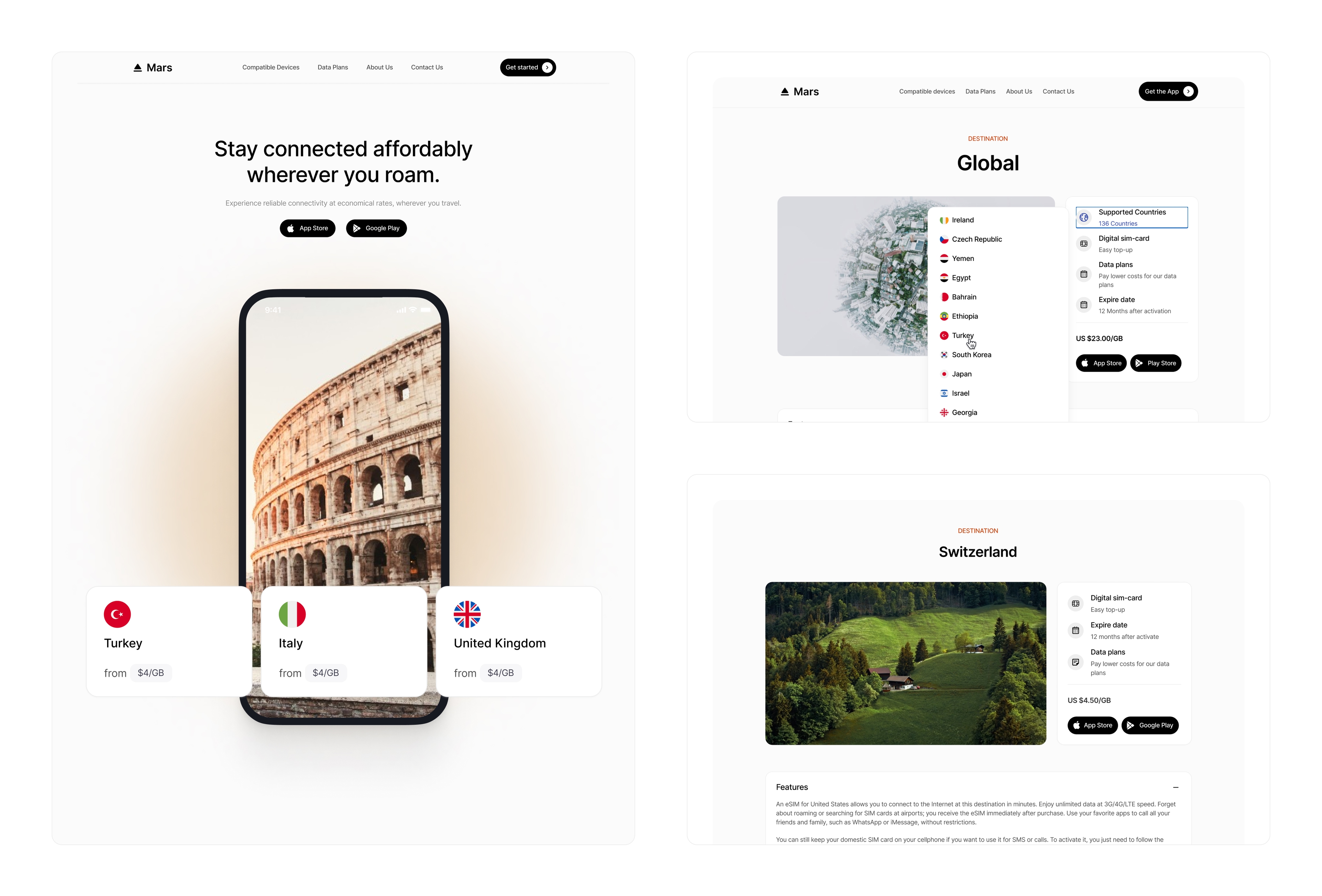 Screenshot 2 for Mars, a Framer Marketplace template by Deserve Studio.