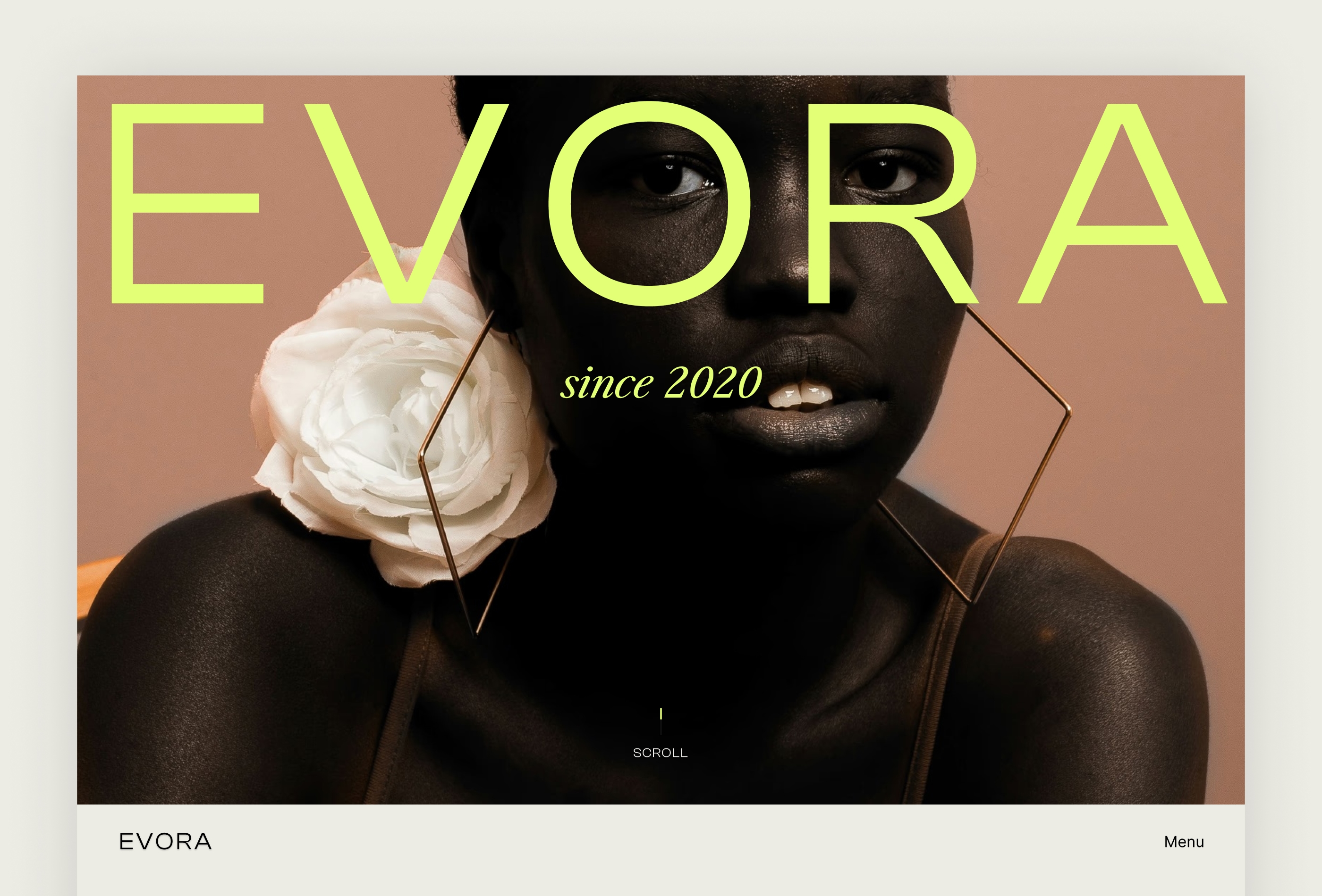 Screenshot 2 for EVORA , a Framer Marketplace template by bujadesign.